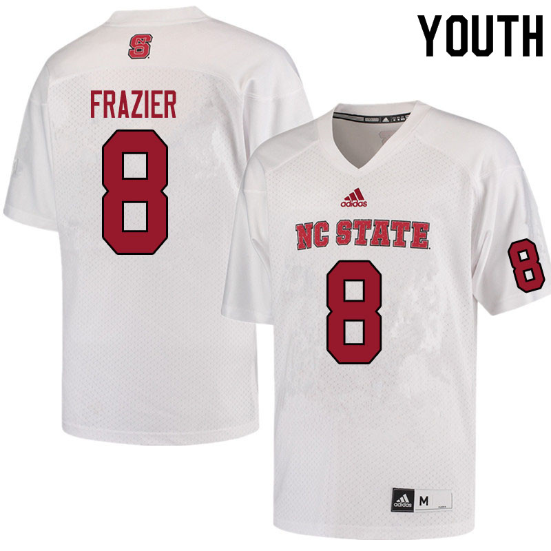 Youth #8 Jalen Frazier NC State Wolfpack College Football Jerseys Sale-White